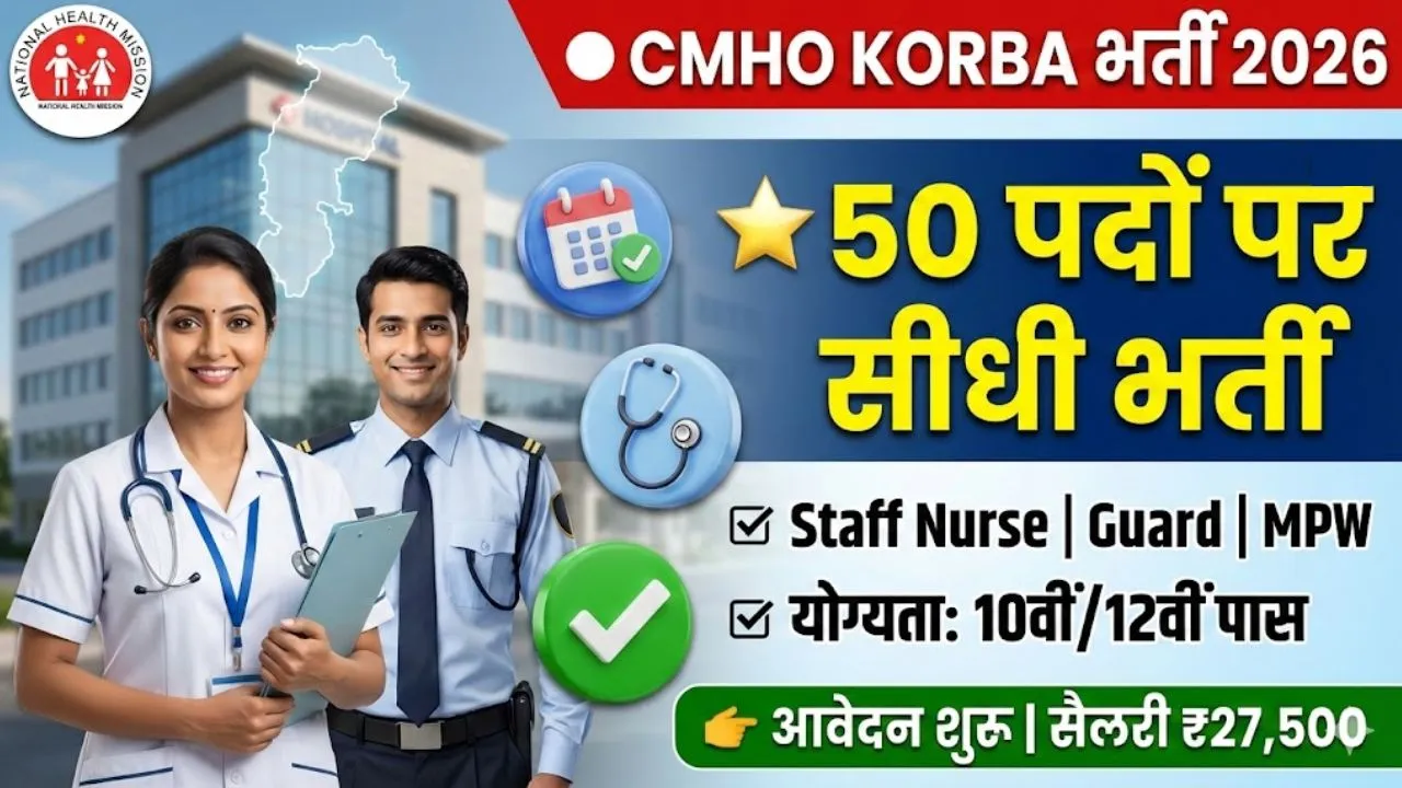 CMHO Korba Vacancy 2026