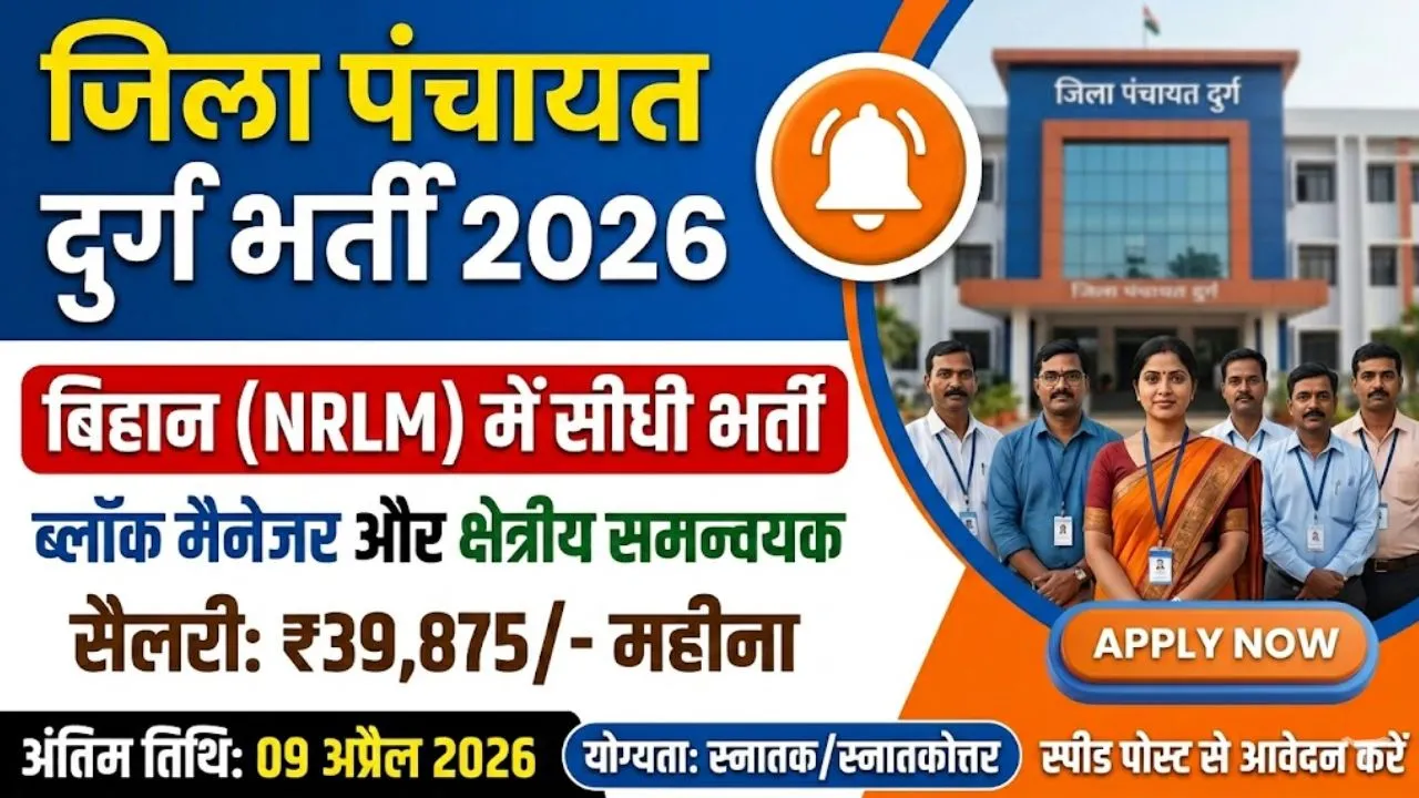 Jila Panchayat Durg Vacancy 2026