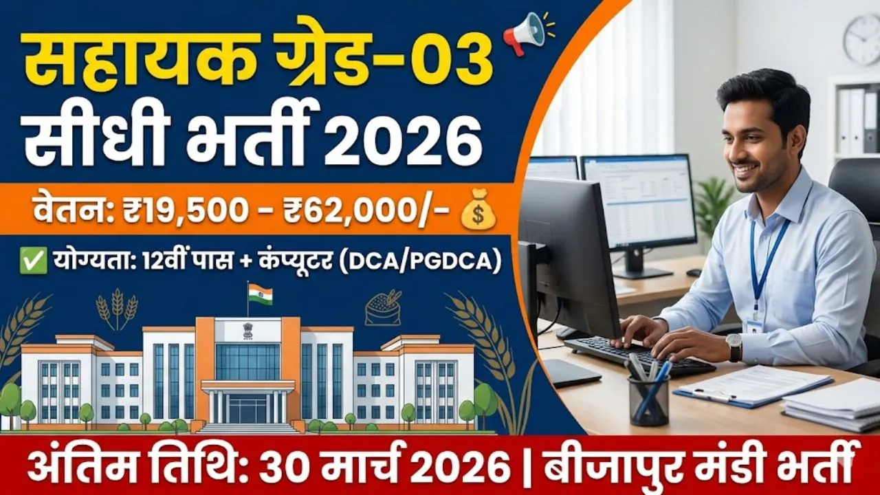 Krishi Upaj Mandi Bijapur Vacancy 2026