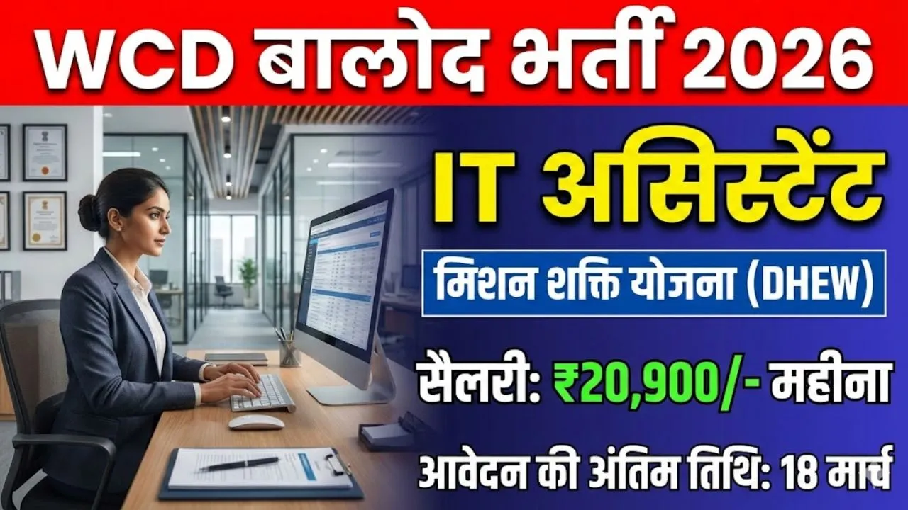 WCD Balod IT Assistant Vacancy
